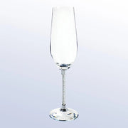 SILVER WEDDING CHAMPAGNE FLUTE SET 9-1/2"H Crystal House - Prism