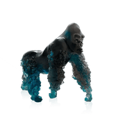 Silverback Gorilla in Blue Grey by Jean-No Daum