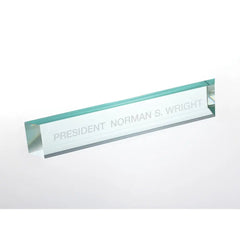 SLANT BEVELED NAMEPLATE Crystal House - Prism