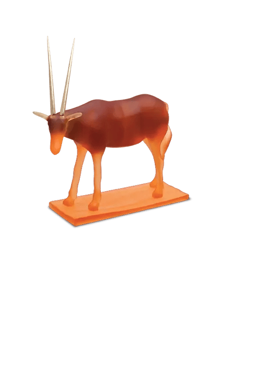 Small Amber Oryx by Hicham Lahlou 375 ex Daum