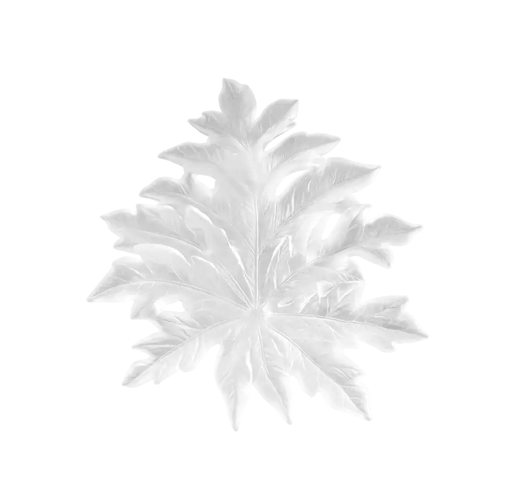 Small Long-Fixture Bornéo Wall Leaf by Emilio Robba Daum