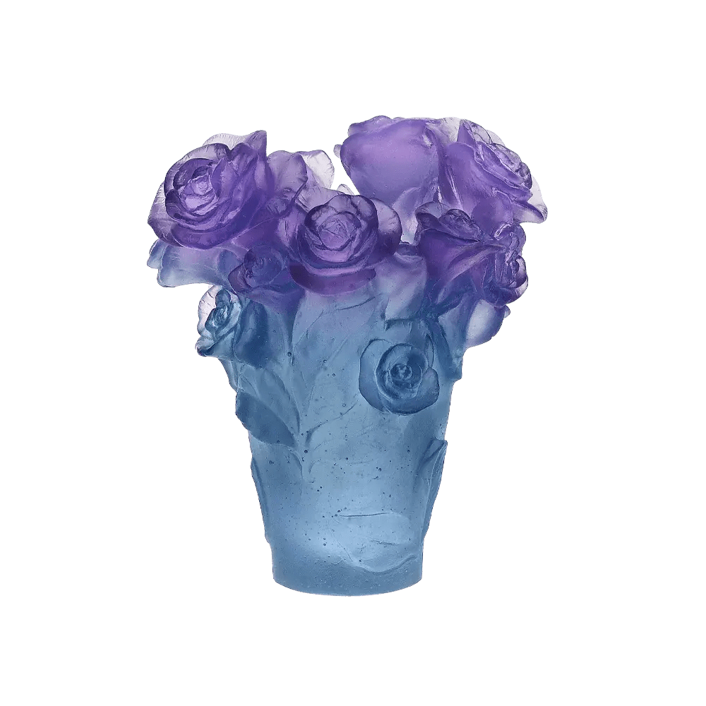 Small Rose Passion Vase Daum