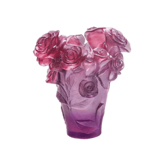 Small Rose Passion Vase Daum