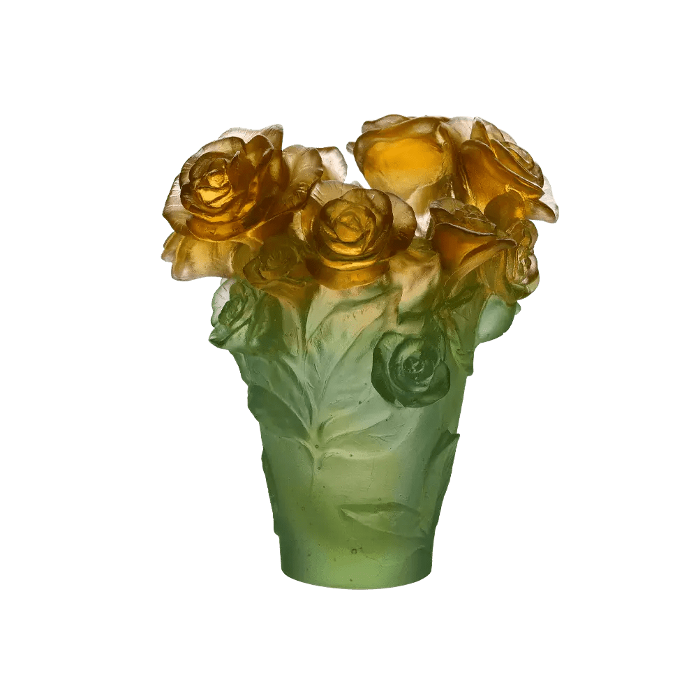 Small Rose Passion Vase Daum
