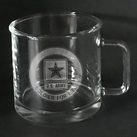 Soldier for life US Army on warm beverage mug Crystal House