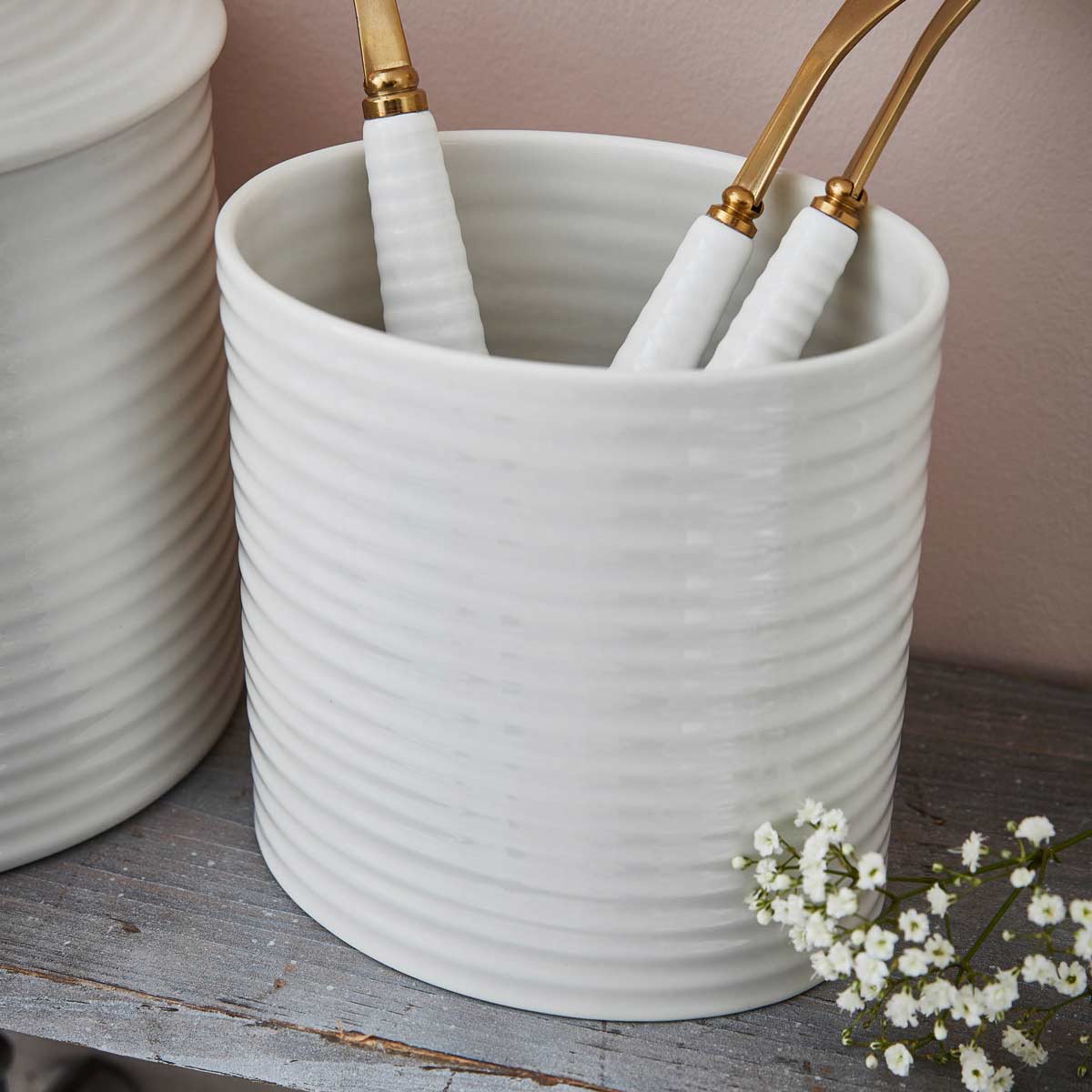 Sophie Conran White - Accessories & Giftware Large Oval Utensil Jar Portmeirion - Crystal House