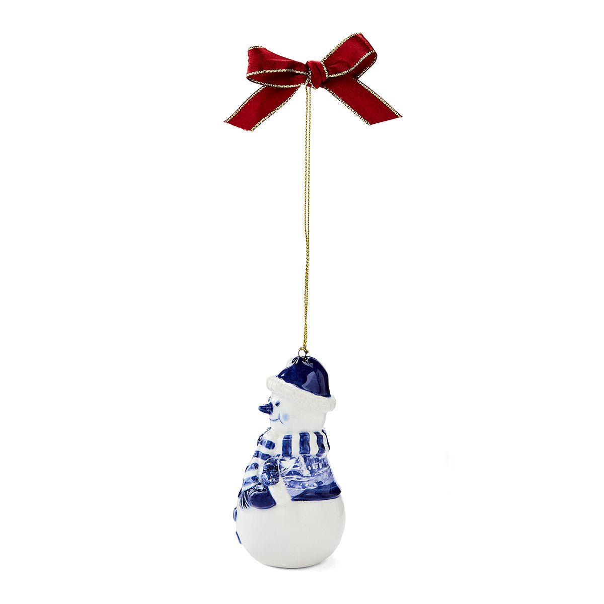 Spode Blue Italian Snowman Ornament Spode - Crystal House