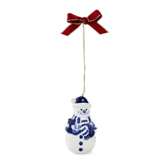 Spode Blue Italian Snowman Ornament Spode - Crystal House