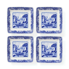 Spode Blue Italian Square Dishes, Set of 4 Spode - Crystal House