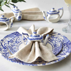 Spode Blue Italian Teapot Napkin Rings, Set of 4 Spode - Crystal House
