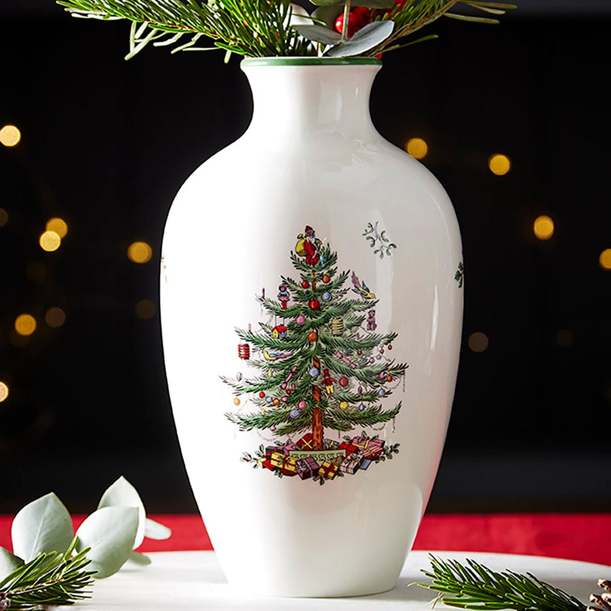 Spode Christmas Tree 10" Posy Vase Spode - Crystal House