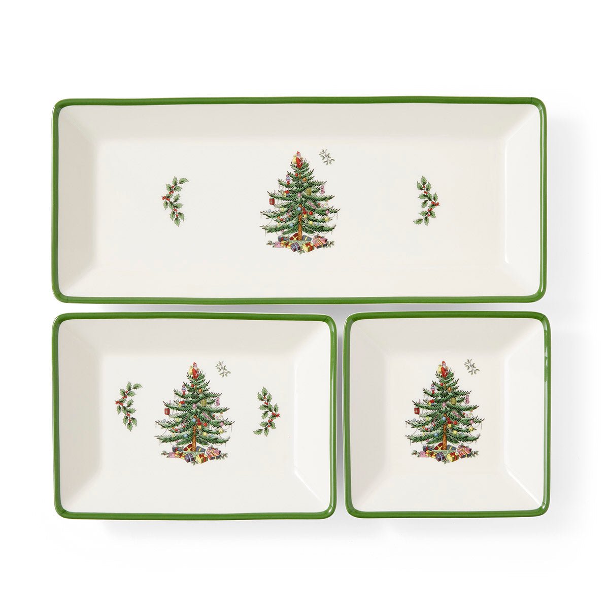 Spode Christmas Tree 3 Piece Nesting Tray Spode - Crystal House