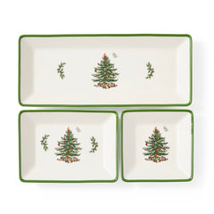 Spode Christmas Tree 3 Piece Nesting Tray Spode - Crystal House