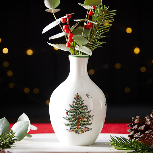 Spode Christmas Tree 6" Posy Vase Spode - Crystal House