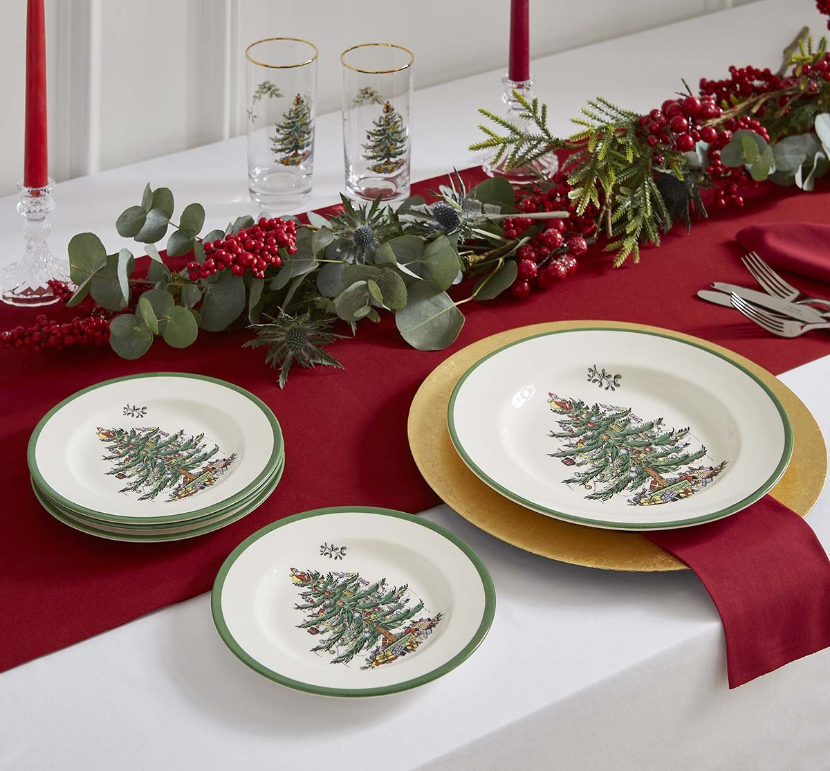 Spode Christmas Tree Dinner Plate Spode - Crystal House