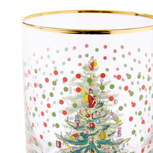 Spode Christmas Tree Polka Dot Set of 4 Glasses Spode - Crystal House