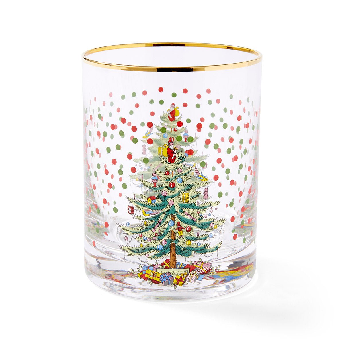 Spode Christmas Tree Polka Dot Set of 4 Glasses Spode - Crystal House