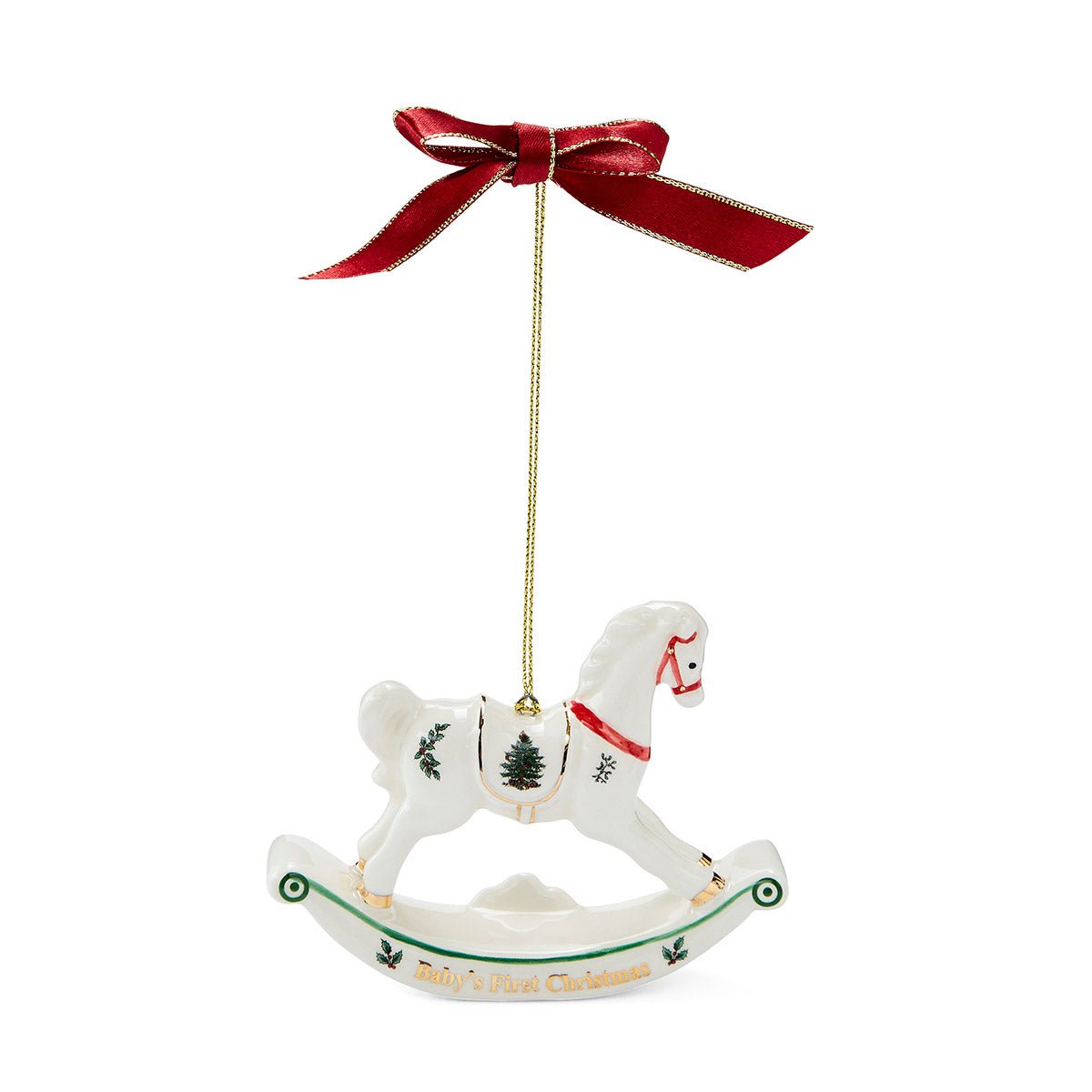 Spode Christmas Tree Rocking Horse Ornament Spode - Crystal House