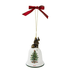 Spode Christmas Tree Santa Bell Ornament Spode - Crystal House