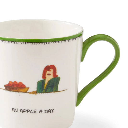 Spode Kit Kemp - Doodles An Apple A Day Mug 12Oz Spode