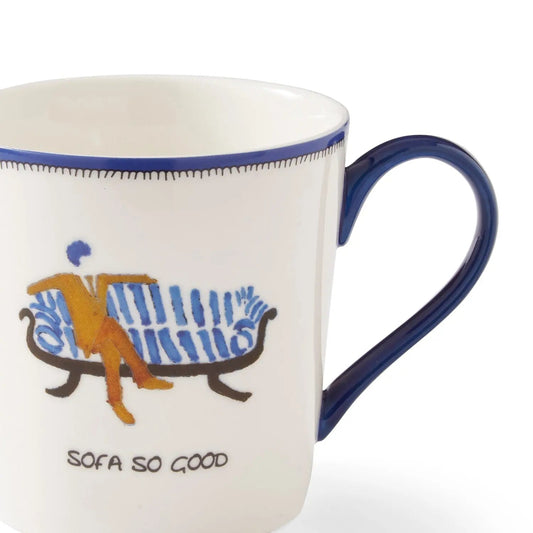 Spode Kit Kemp - Doodles Sofa So Good 12Oz Mug Spode