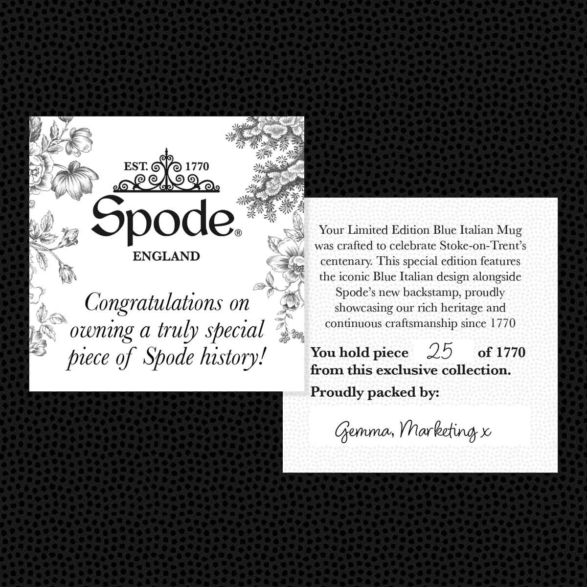 Spode Limited Edition Blue Italian Mug Spode - Crystal House