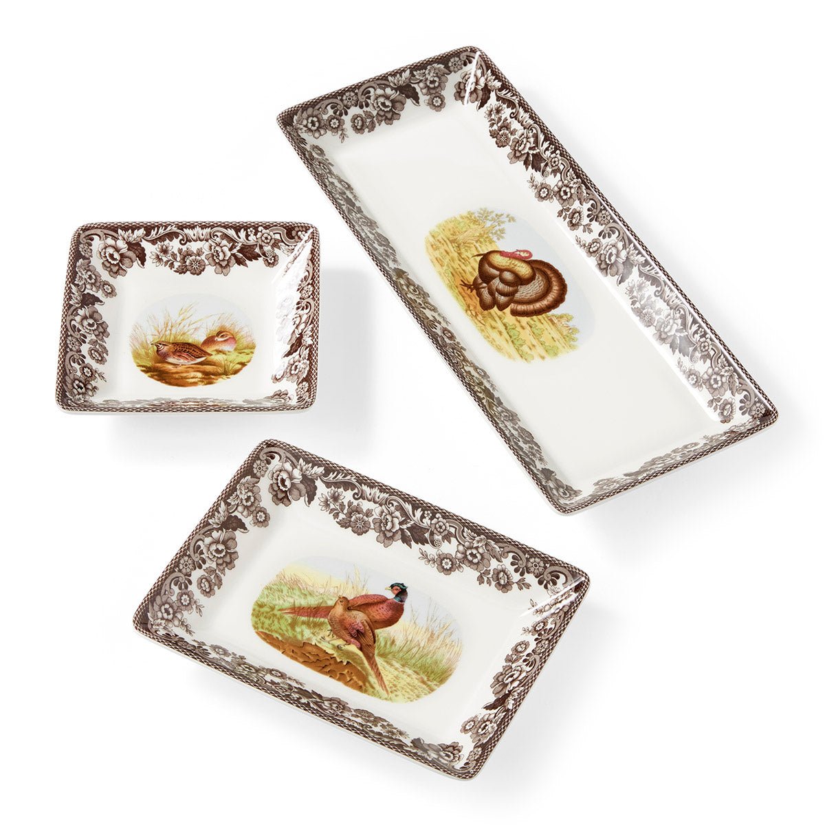 Spode Woodland 3pc Nesting Trays Spode - Crystal House