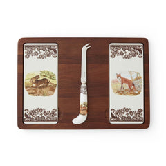 Spode Woodland Cheese Board & Knife, Fox & Rabbit Spode - Crystal House