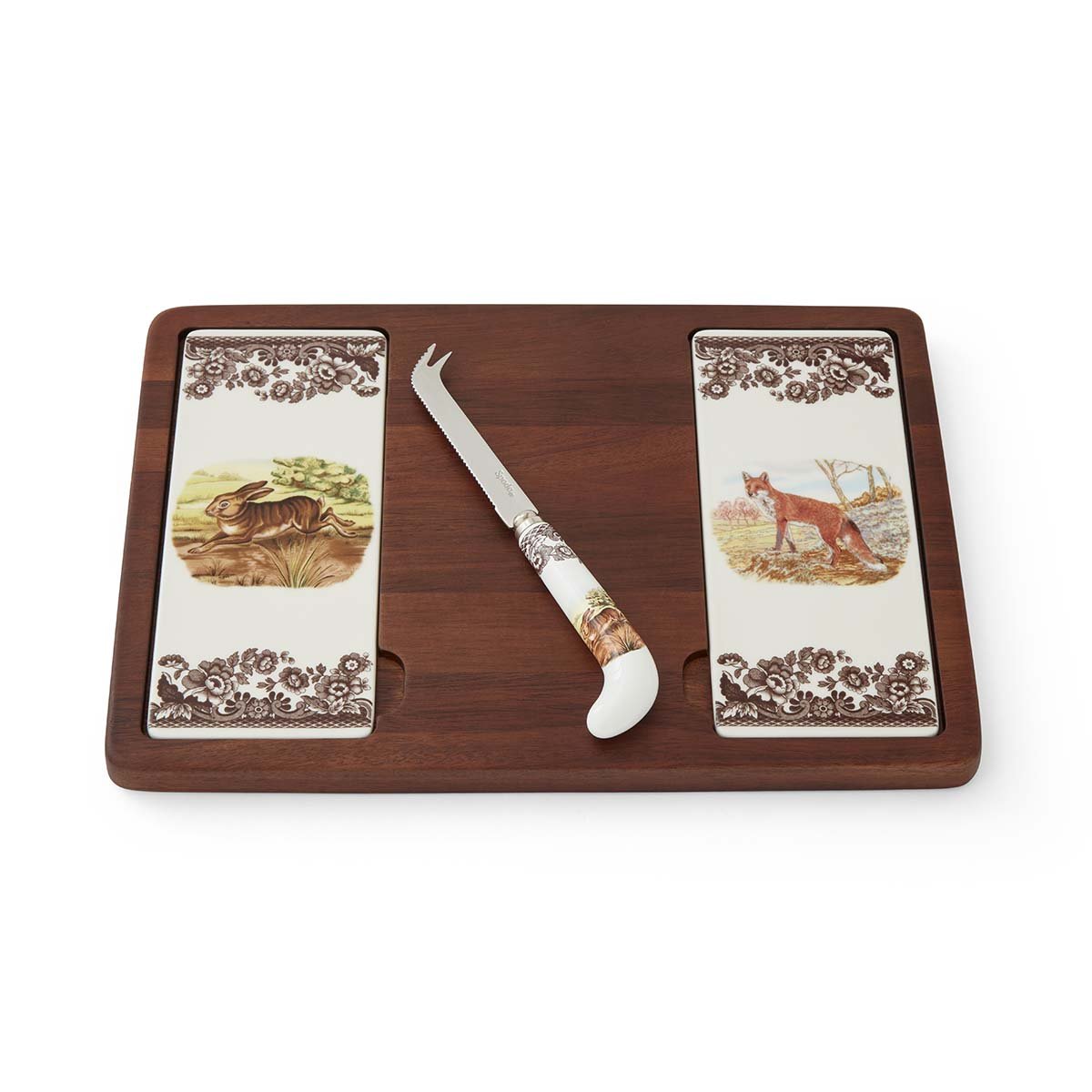 Spode Woodland Cheese Board & Knife, Fox & Rabbit Spode - Crystal House