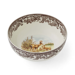 Spode Woodland Salad Bowl, Mule Deer Spode - Crystal House