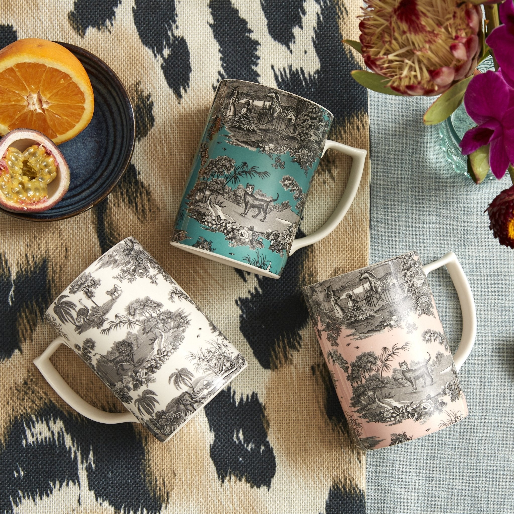 Spode Zoological Gardens Mug Turquoise Spode - Crystal House