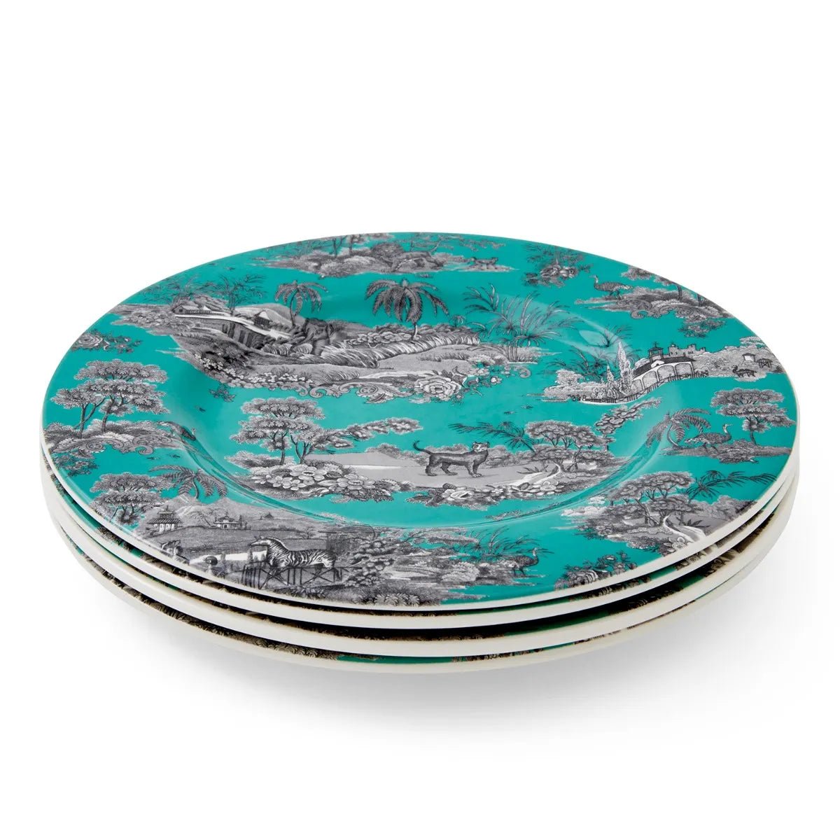 Spode Zoological Gardens Set of 4 Tea Plates Spode - Crystal House
