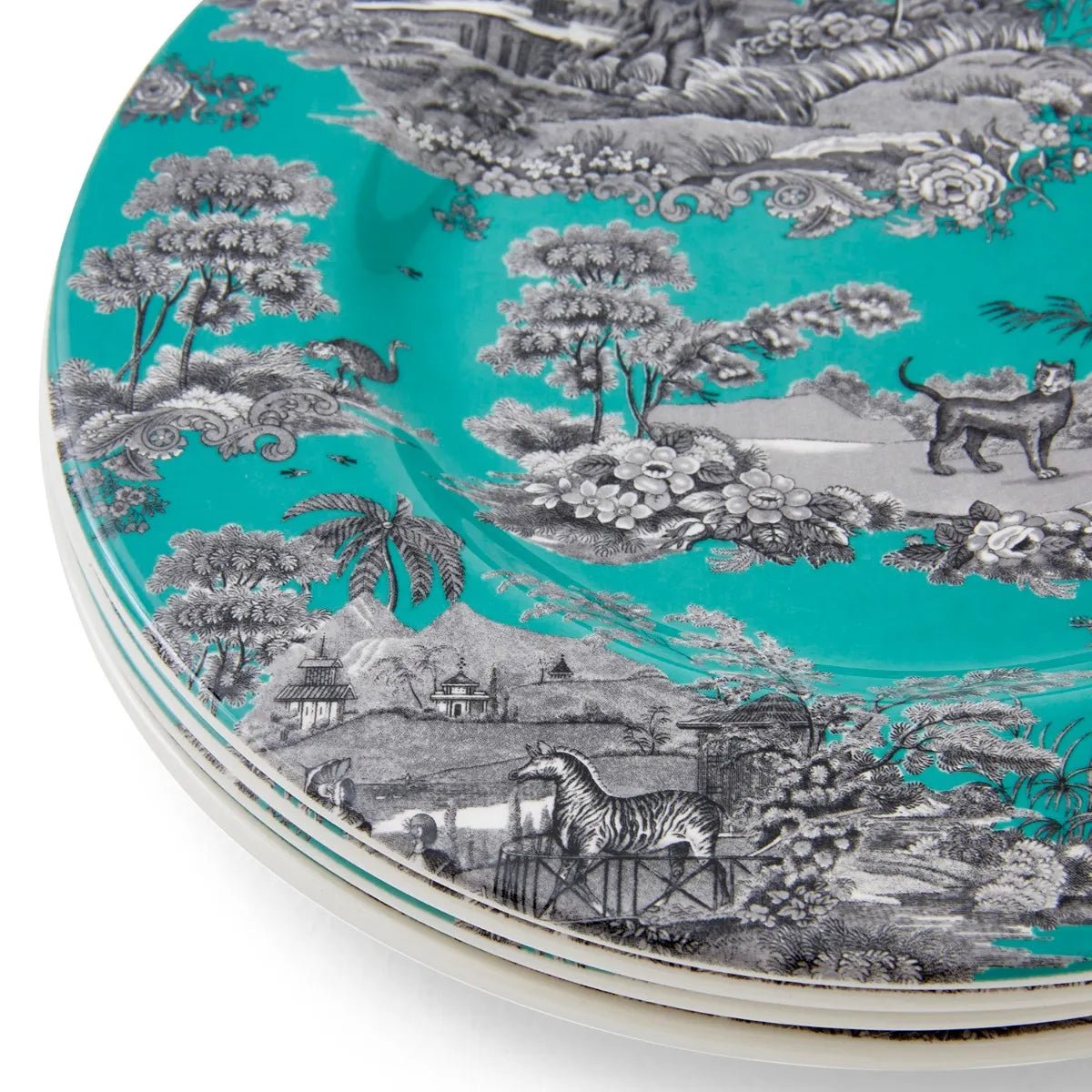 Spode Zoological Gardens Set of 4 Tea Plates Spode - Crystal House