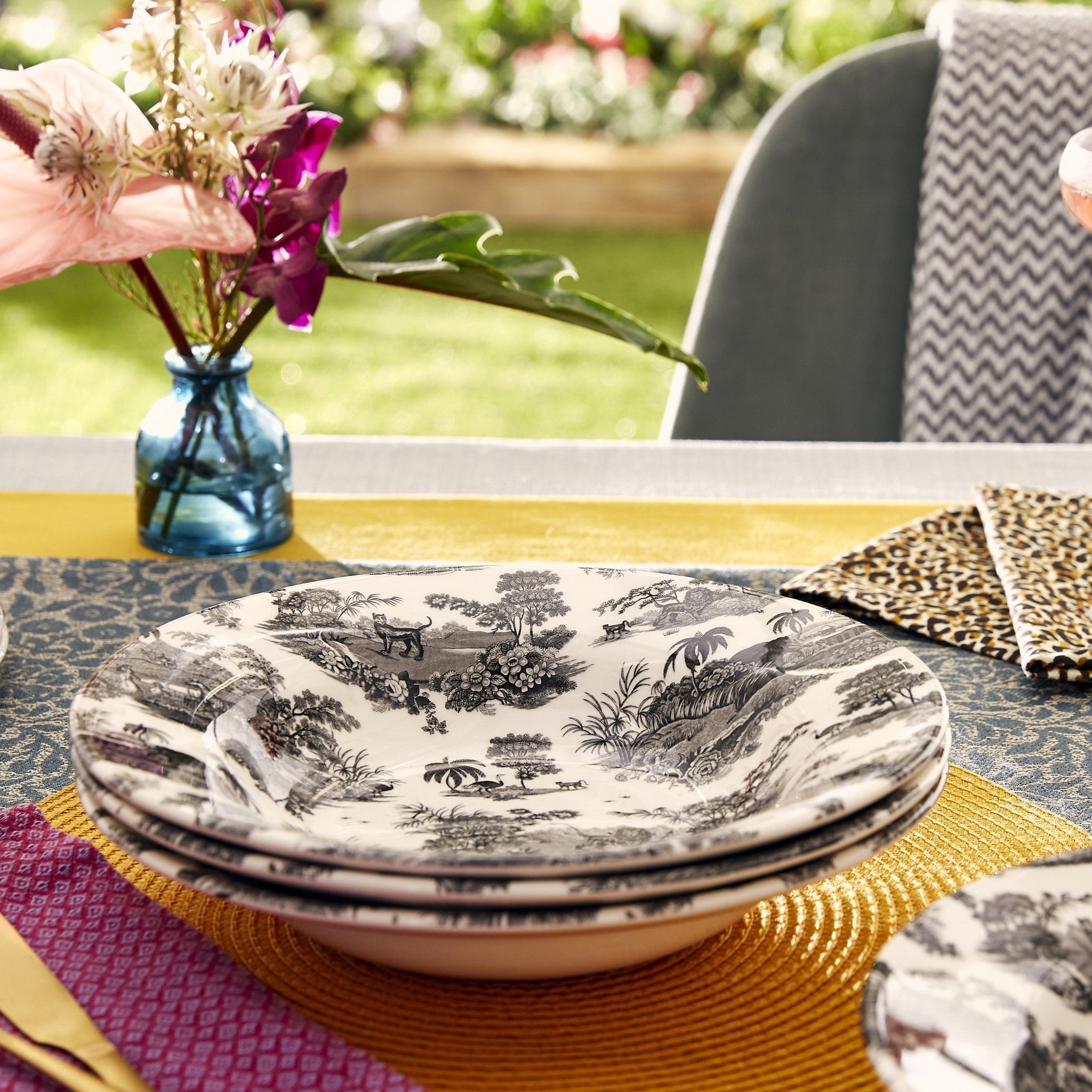 Spode Zoological Gardens Set of Pasta Bowls Spode - Crystal House