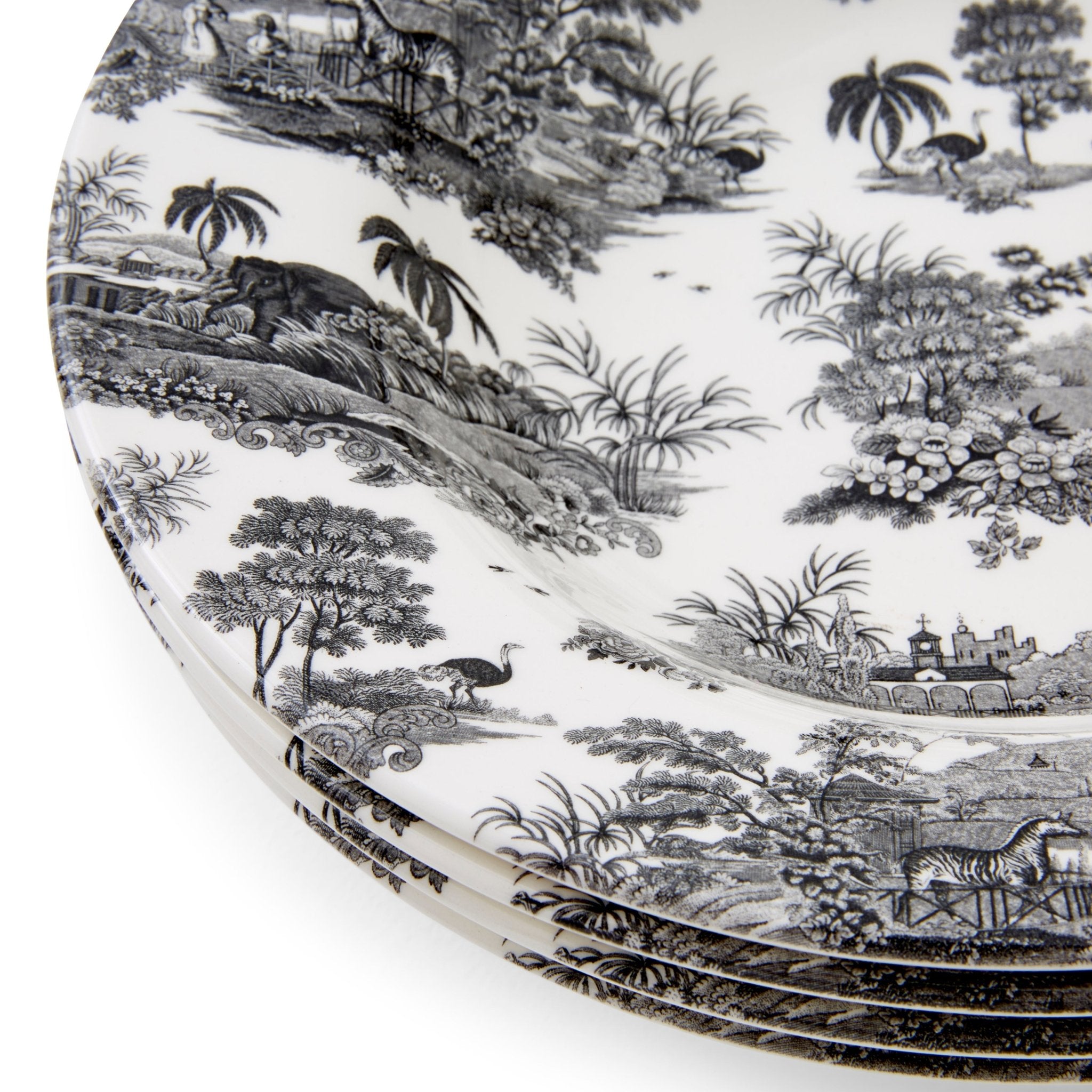 Spode Zoological Gardens Set of Pasta Bowls Spode - Crystal House