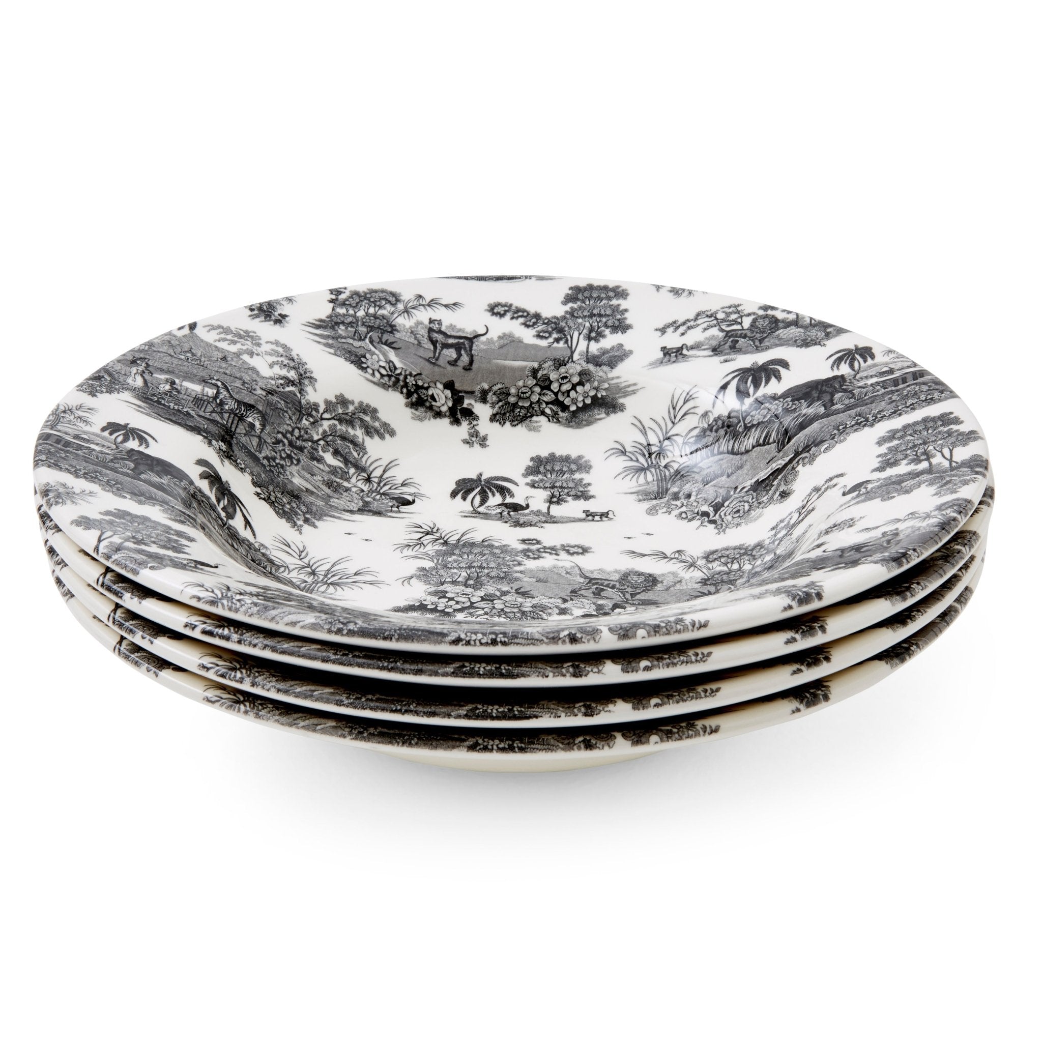 Spode Zoological Gardens Set of Pasta Bowls Spode - Crystal House