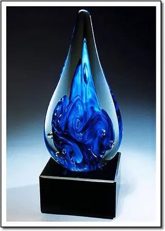Spring Waterfall Tear drop  - 1771 Monarch Custom Glass