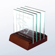 SQUARE GLASS COASTER Crystal House - Prism