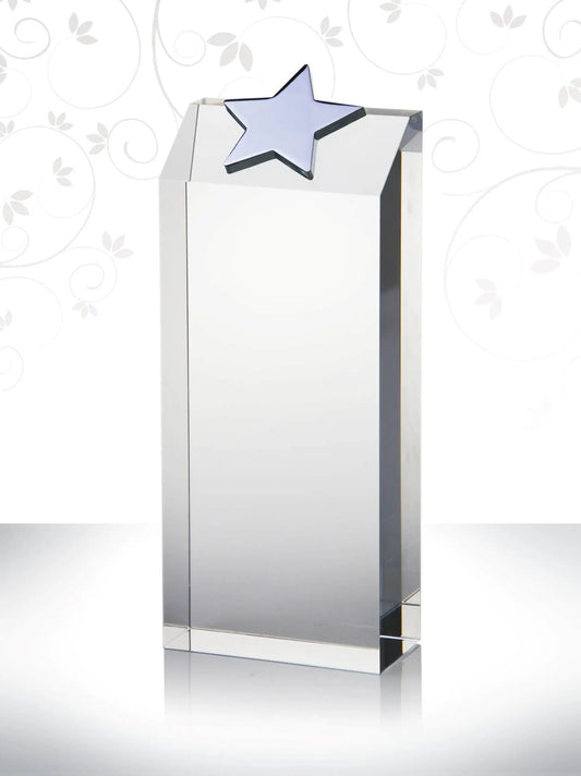 Star Topper Rectangle Award Crystal House - RM