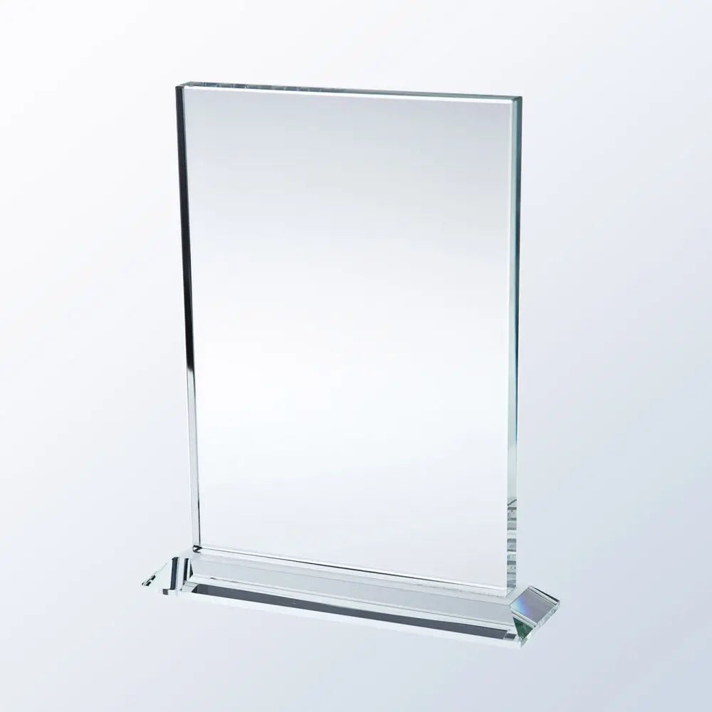 STARFIRE CLEAR GLASS VERTICAL RECTANGLE W/ BASE Crystal House - Prism