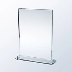 STARFIRE CLEAR GLASS VERTICAL RECTANGLE W/ BASE Crystal House - Prism