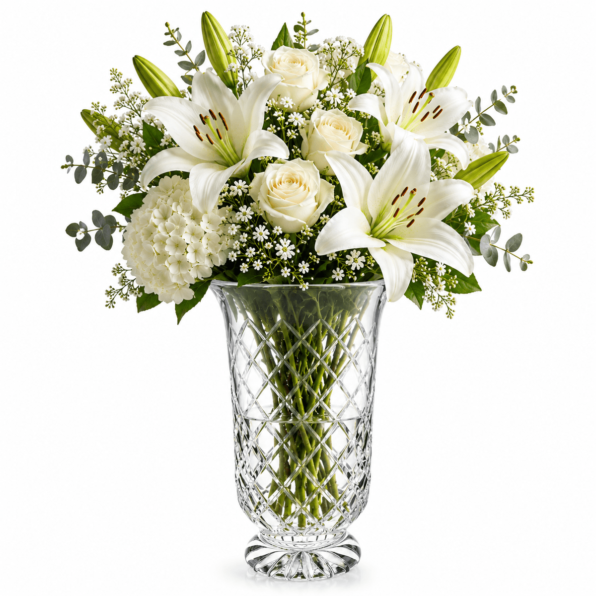 TALL HURRICANE Luxury Crystal Vase Home Decor - Premium Gift Crystal House - Prism - Crystal House