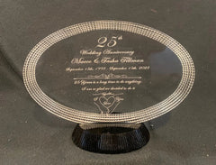 The Gift of Love etched in Crystal: Personalized Wedding Anniversary Gift Crystal House