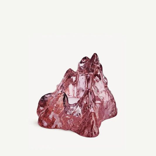 The Rock Votive Pink Kosta Boda