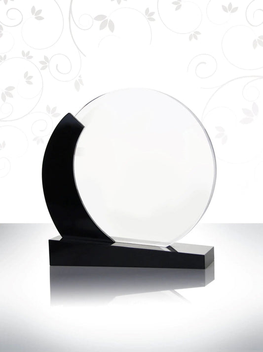 Top Vendor Partner Award with Black Half Moon Base Crystal House - RM