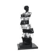 Tranchlucide Black & Sterling Silver by Arman 8 ex Daum