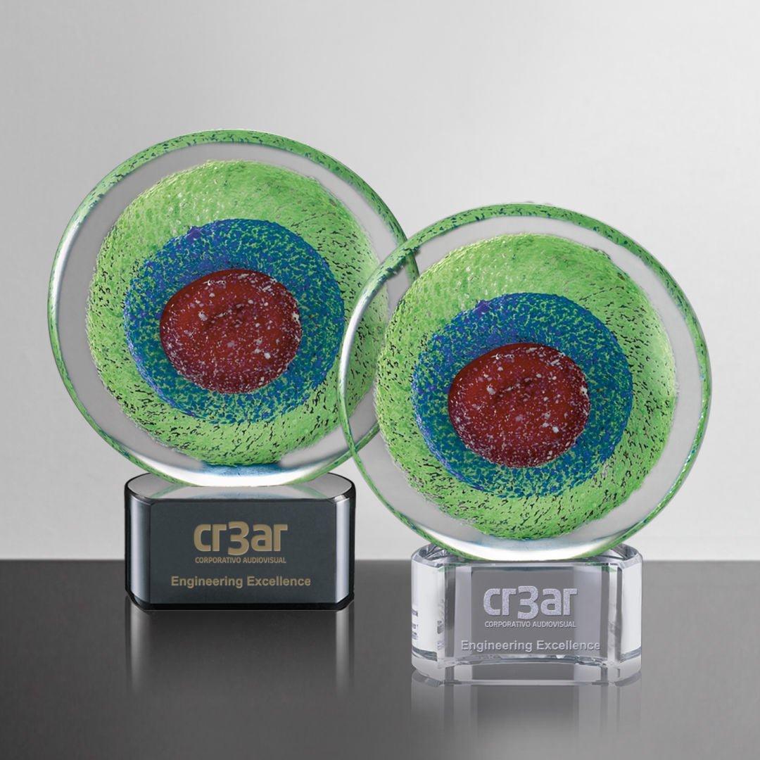 Trento Crystal Award with Wessex Base – Luxury Corporate Trophy crystal edge - Crystal House