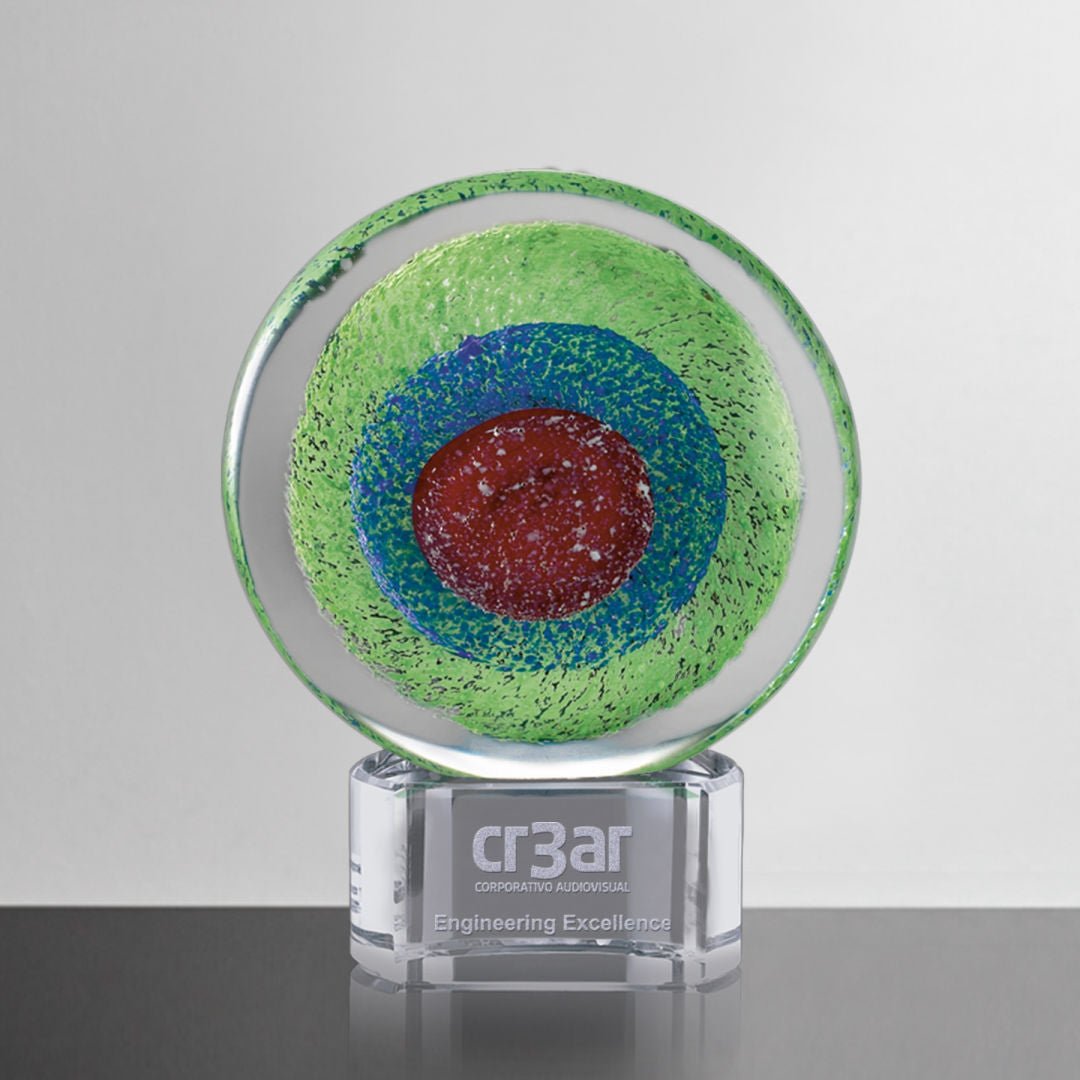 Trento Crystal Award with Wessex Base – Luxury Corporate Trophy crystal edge - Crystal House