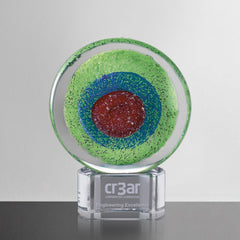 Trento Crystal Award with Wessex Base – Luxury Corporate Trophy crystal edge - Crystal House
