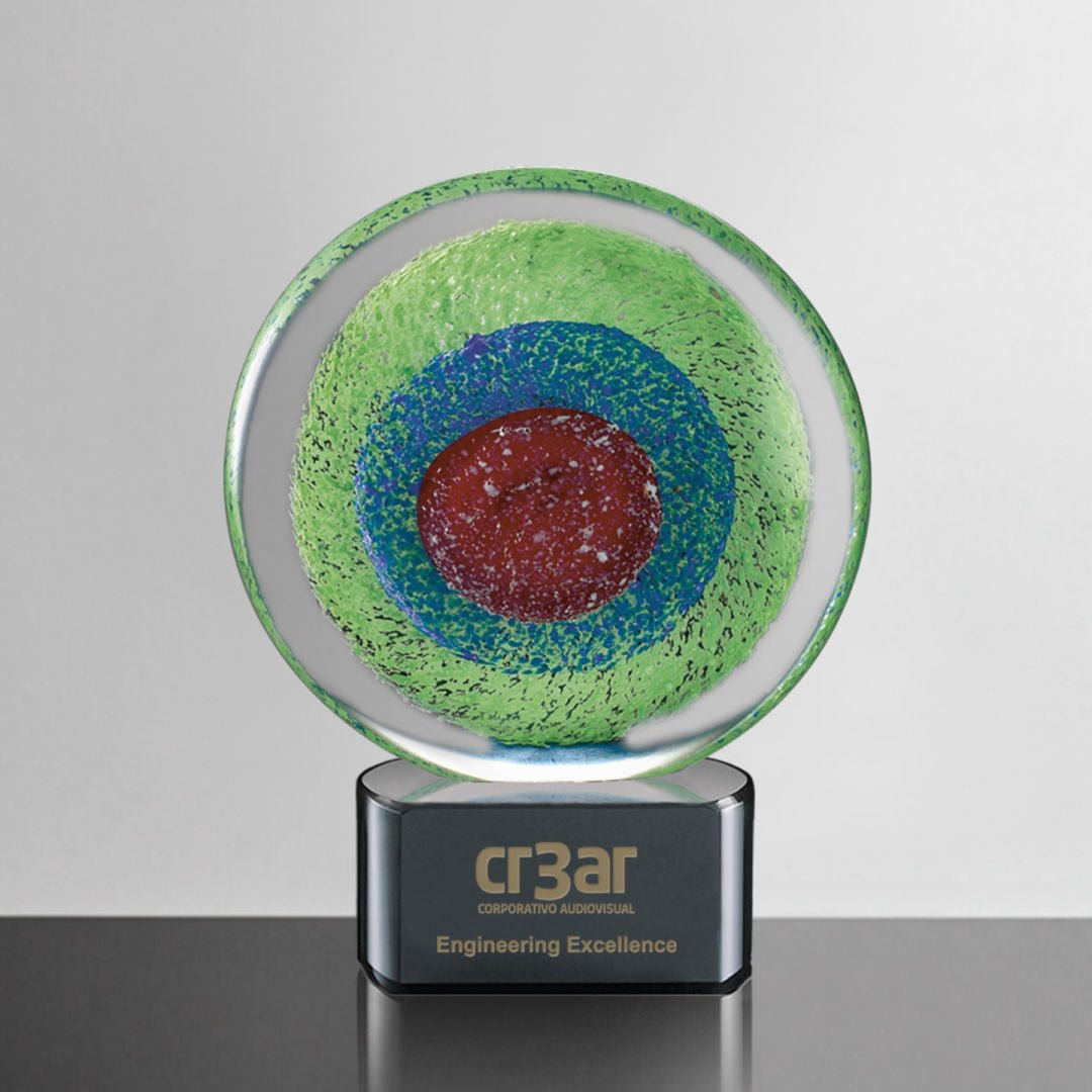 Trento Crystal Award with Wessex Base – Luxury Corporate Trophy crystal edge - Crystal House